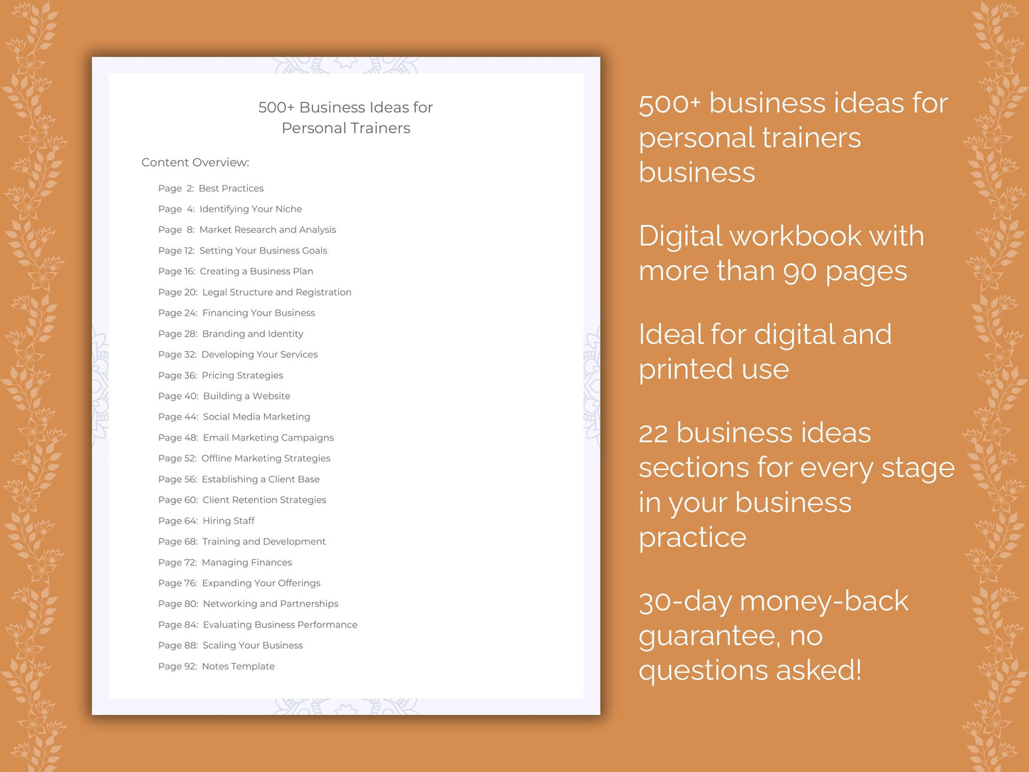 Personal Trainers Business Worksheets