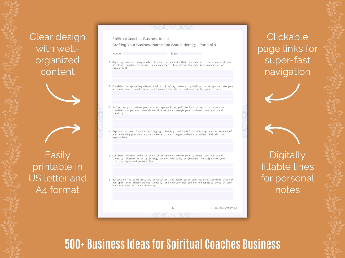 Spiritual Coaches Business Templates