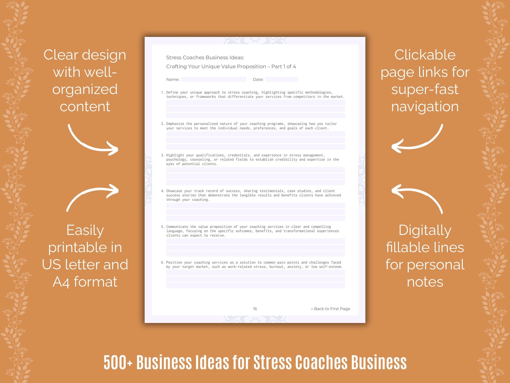 Stress Coaches Business Templates