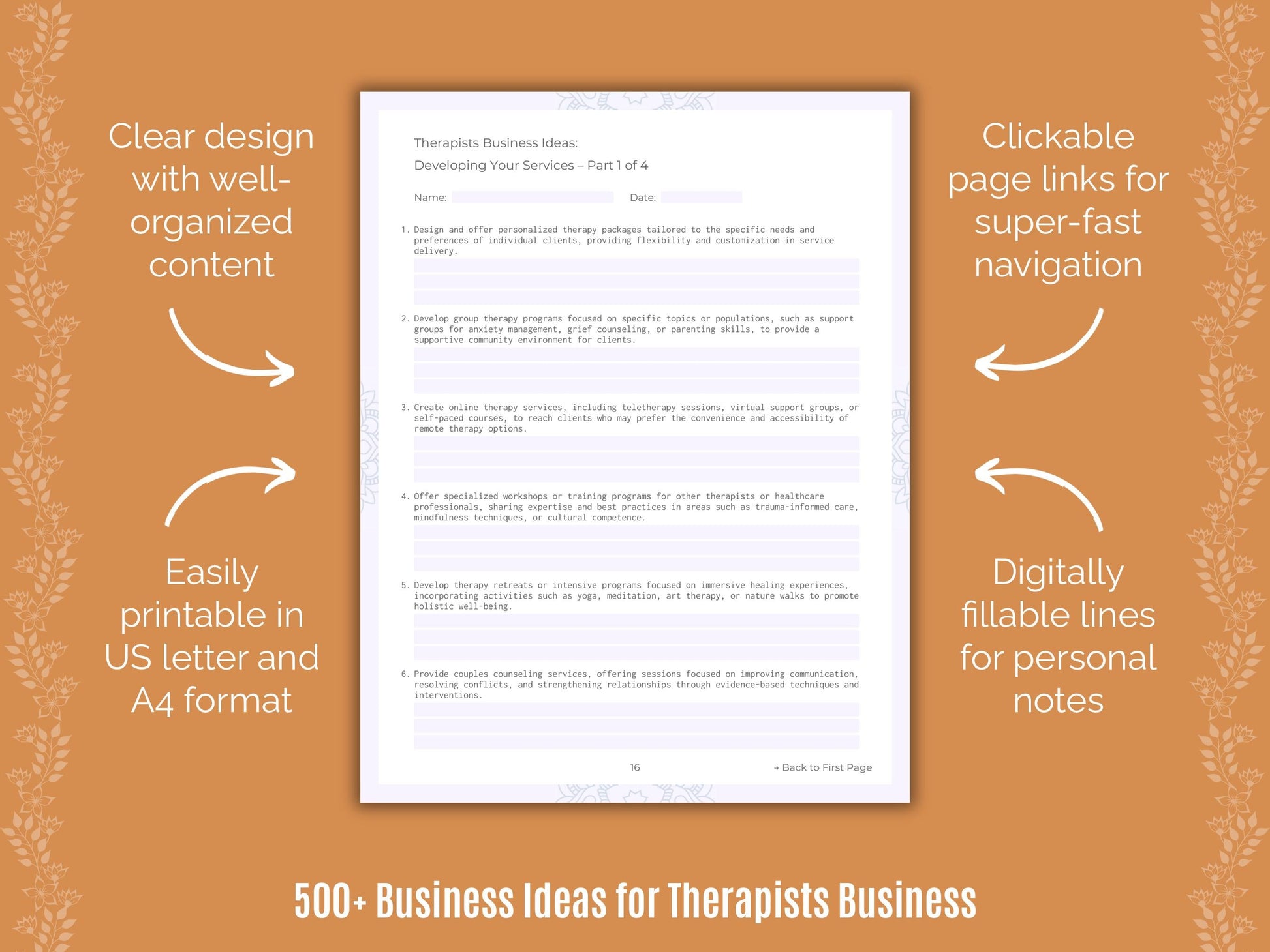 Therapists Business Templates