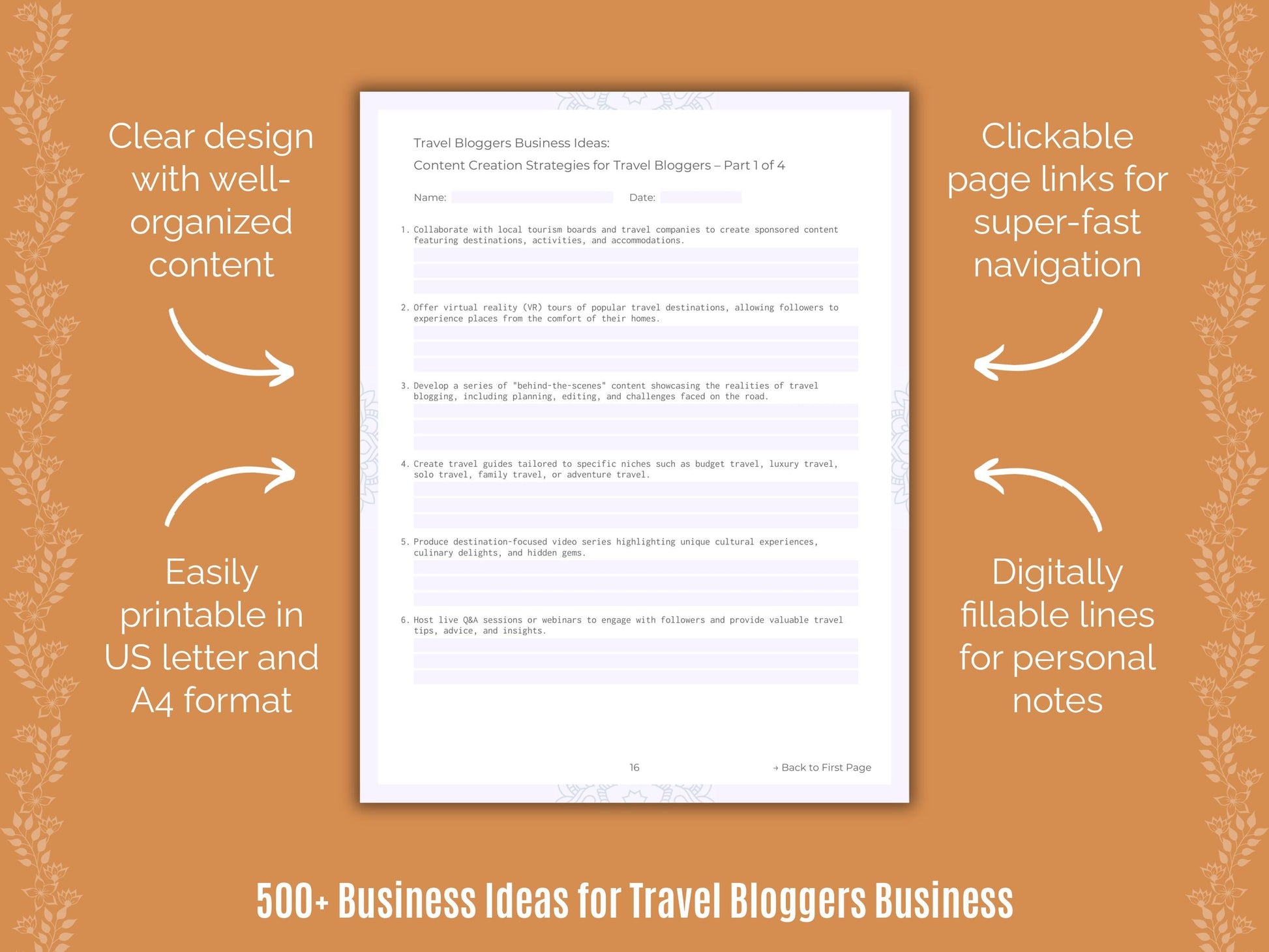 Travel Bloggers Business Templates