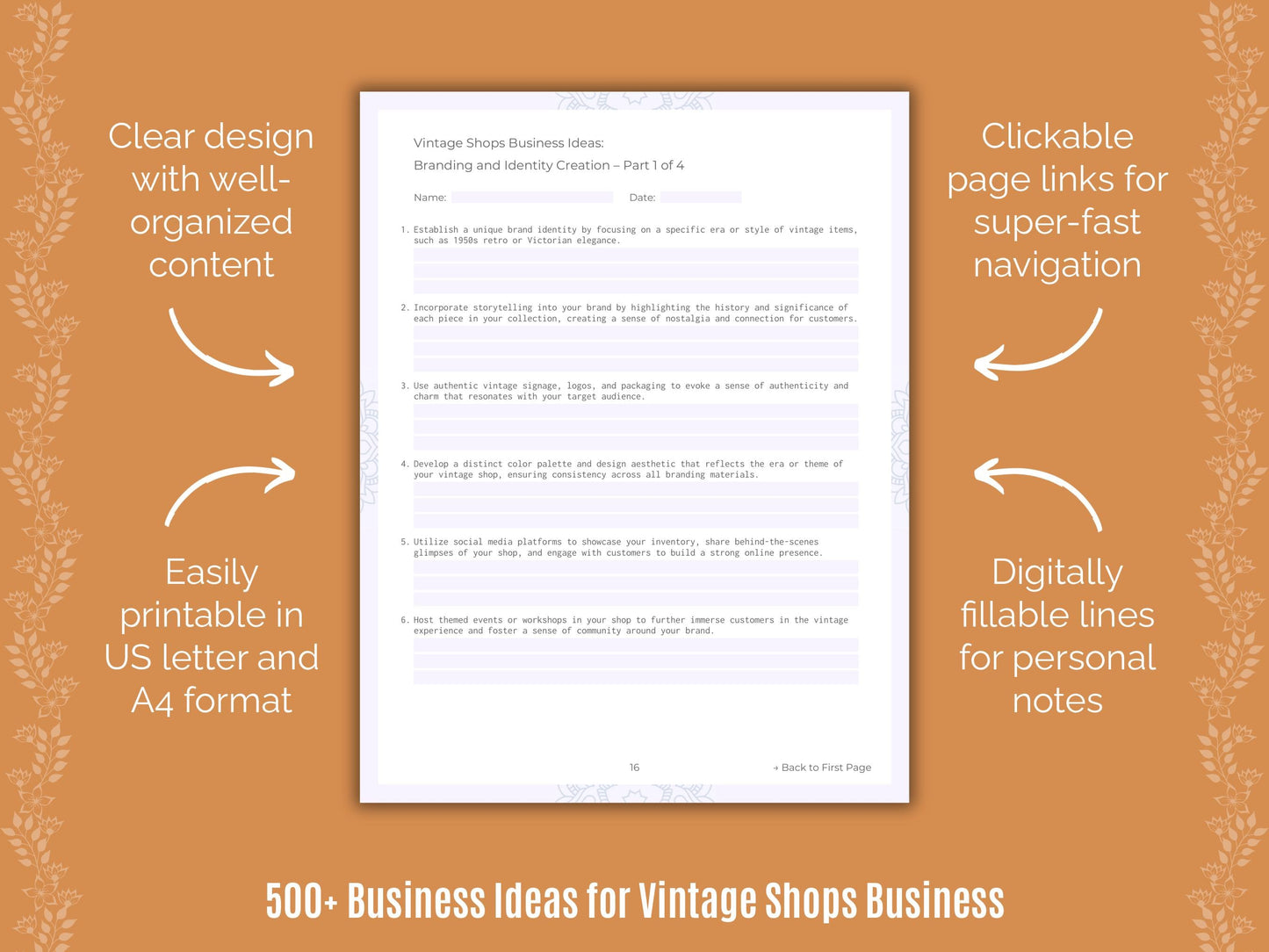 Vintage Shops Business Templates