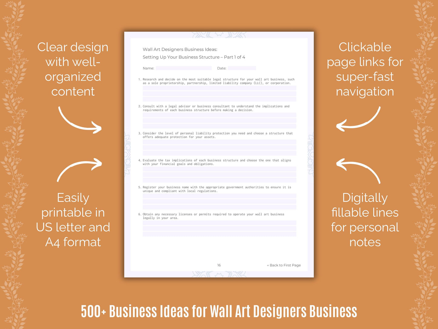 Wall Art Designers Business Templates