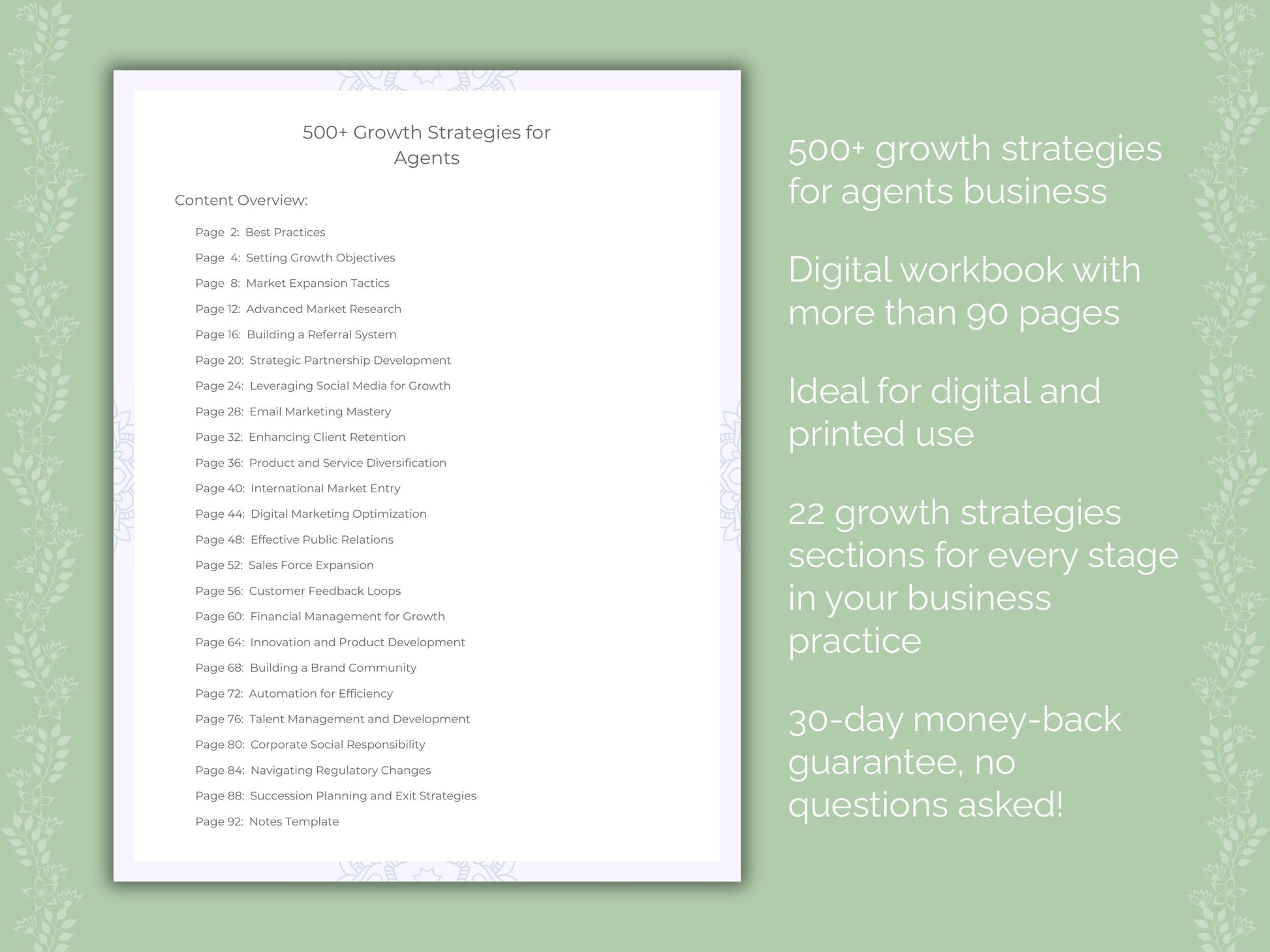 Agents Business Worksheets