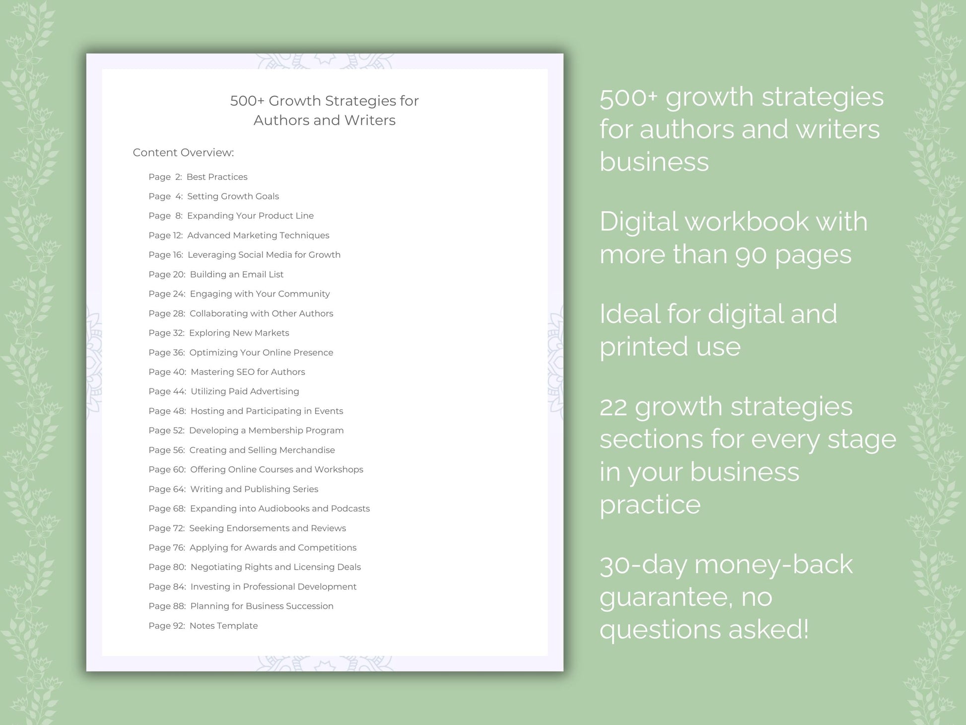 Authors and Writers Business Worksheets