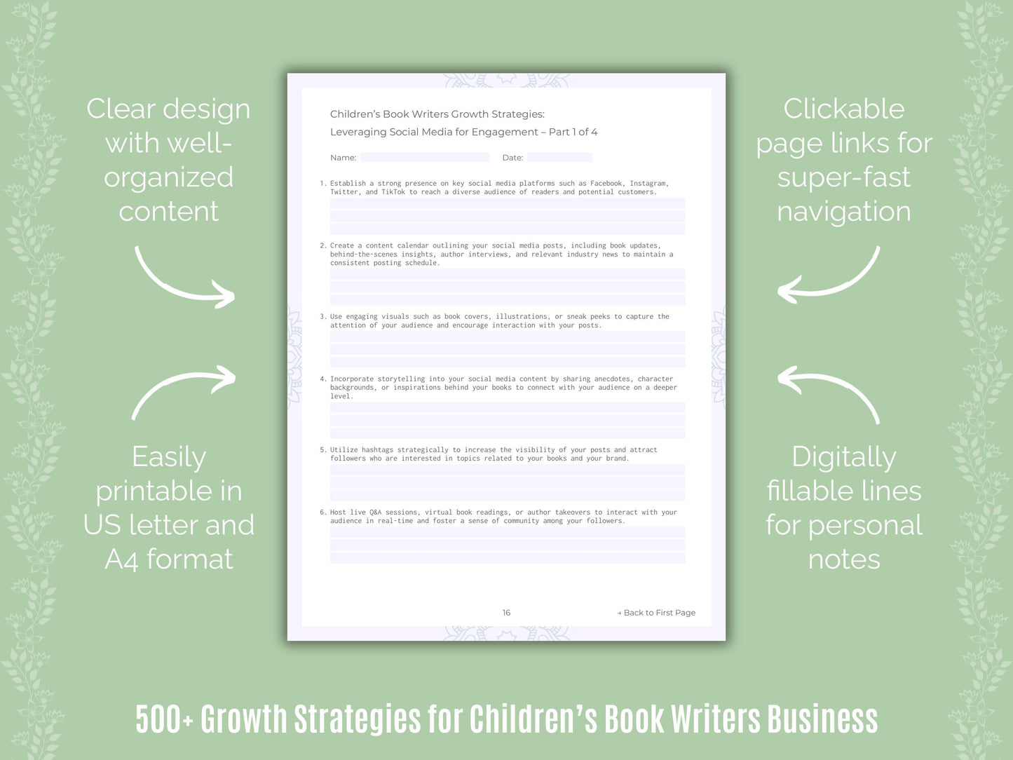 Children’s Book Writers Business Templates