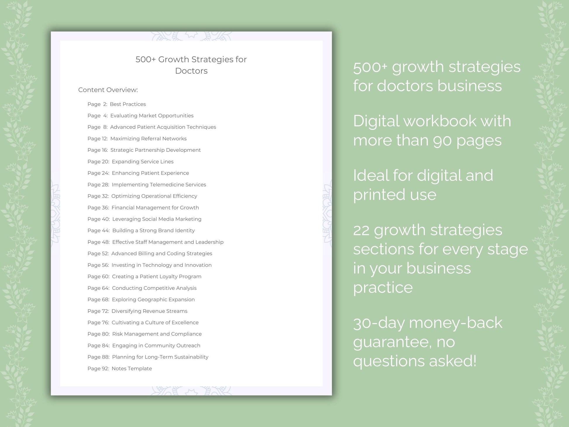 Doctors Business Worksheets