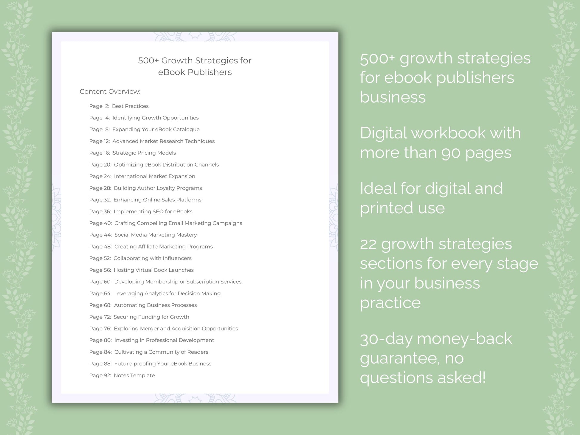 eBook Publishers Business Worksheets