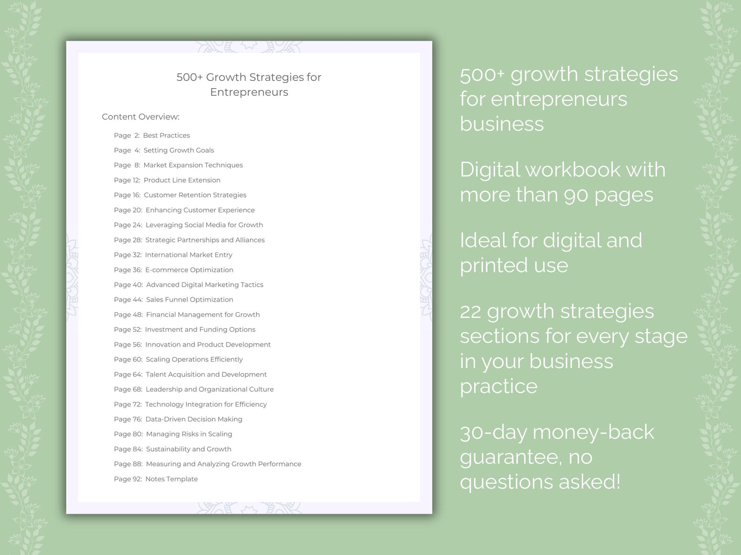 Entrepreneurs Business Worksheets