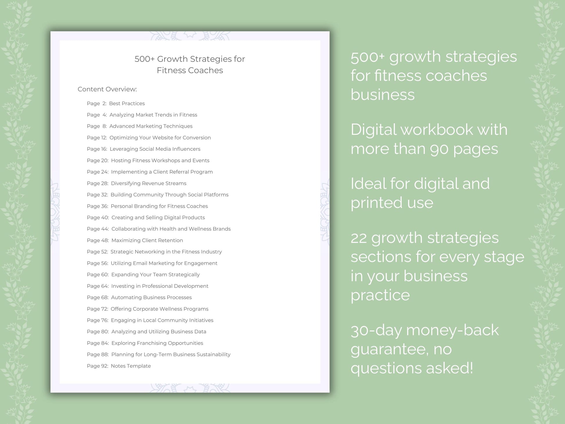 Fitness Coaches Business Worksheets