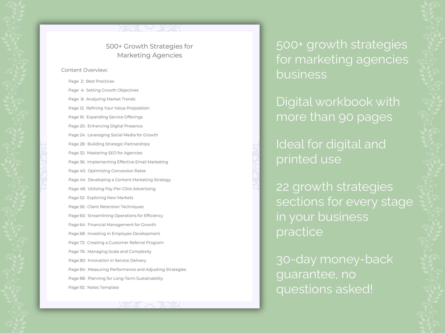 Marketing Agencies Business Worksheets