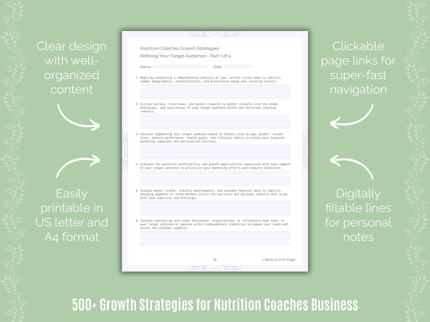 Nutrition Coaches Business Templates