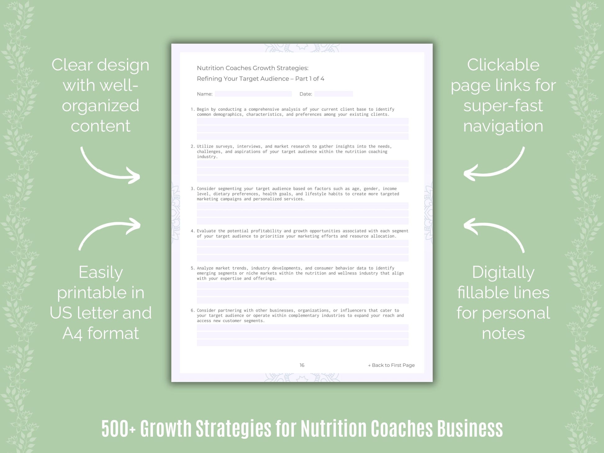 Nutrition Coaches Business Templates