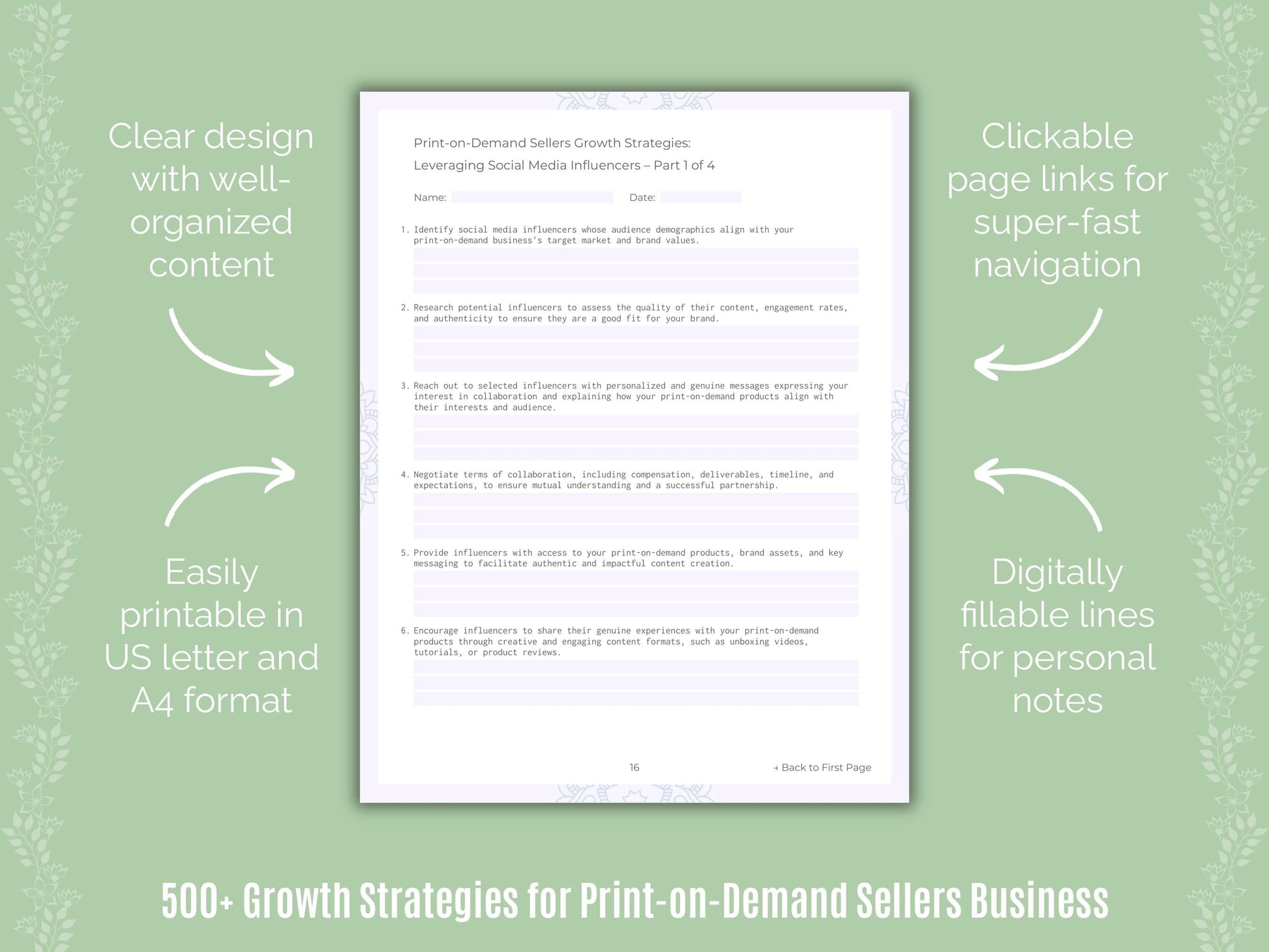 Print-on-Demand Sellers Business Templates