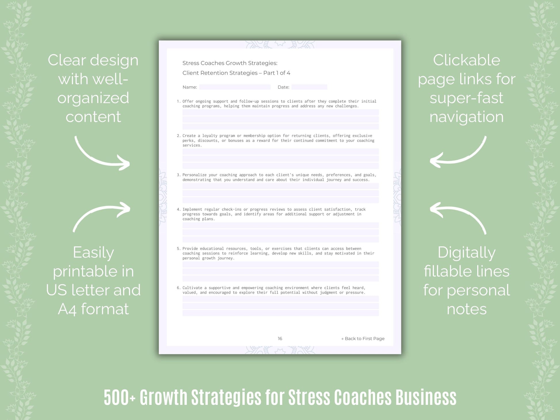 Stress Coaches Business Templates