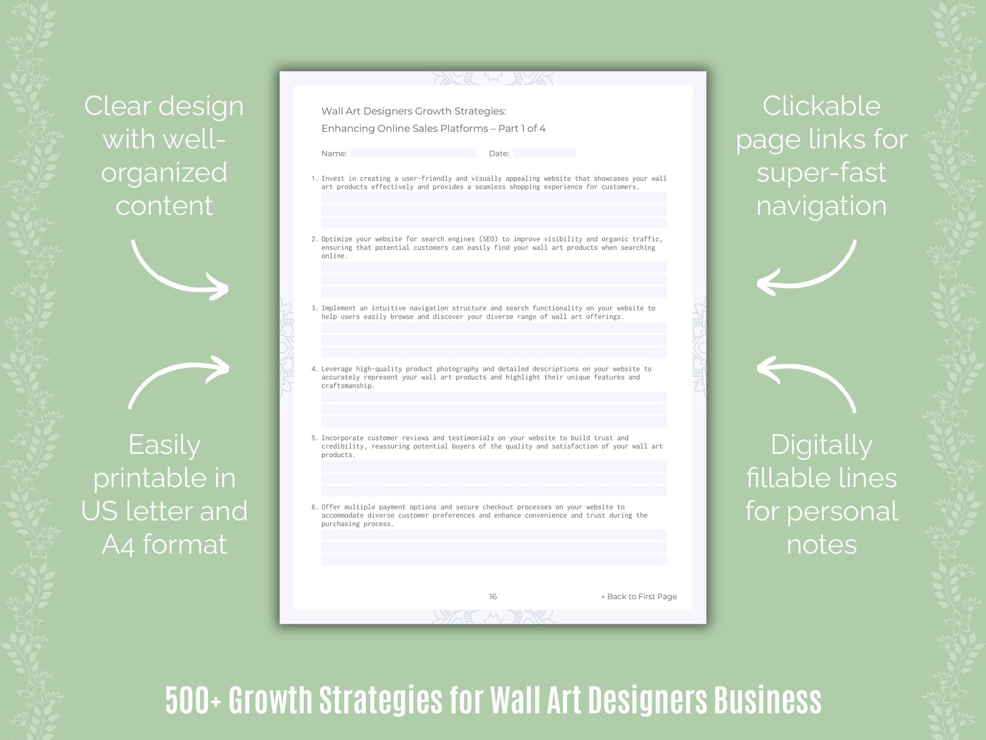 Wall Art Designers Business Templates