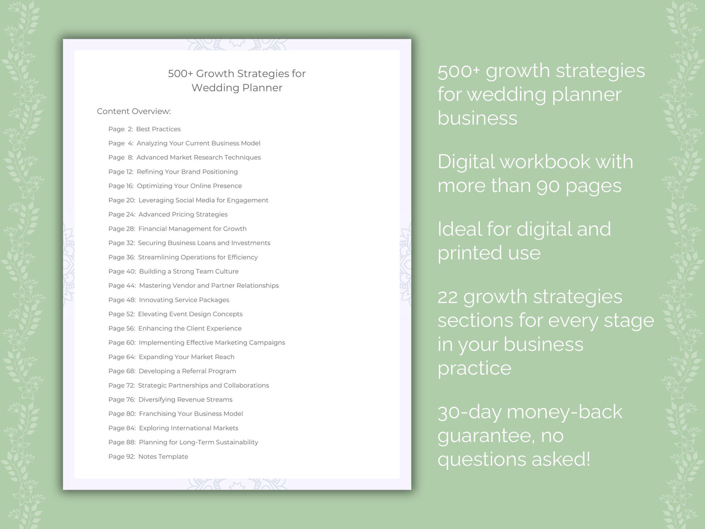 Wedding Planner Business Worksheets