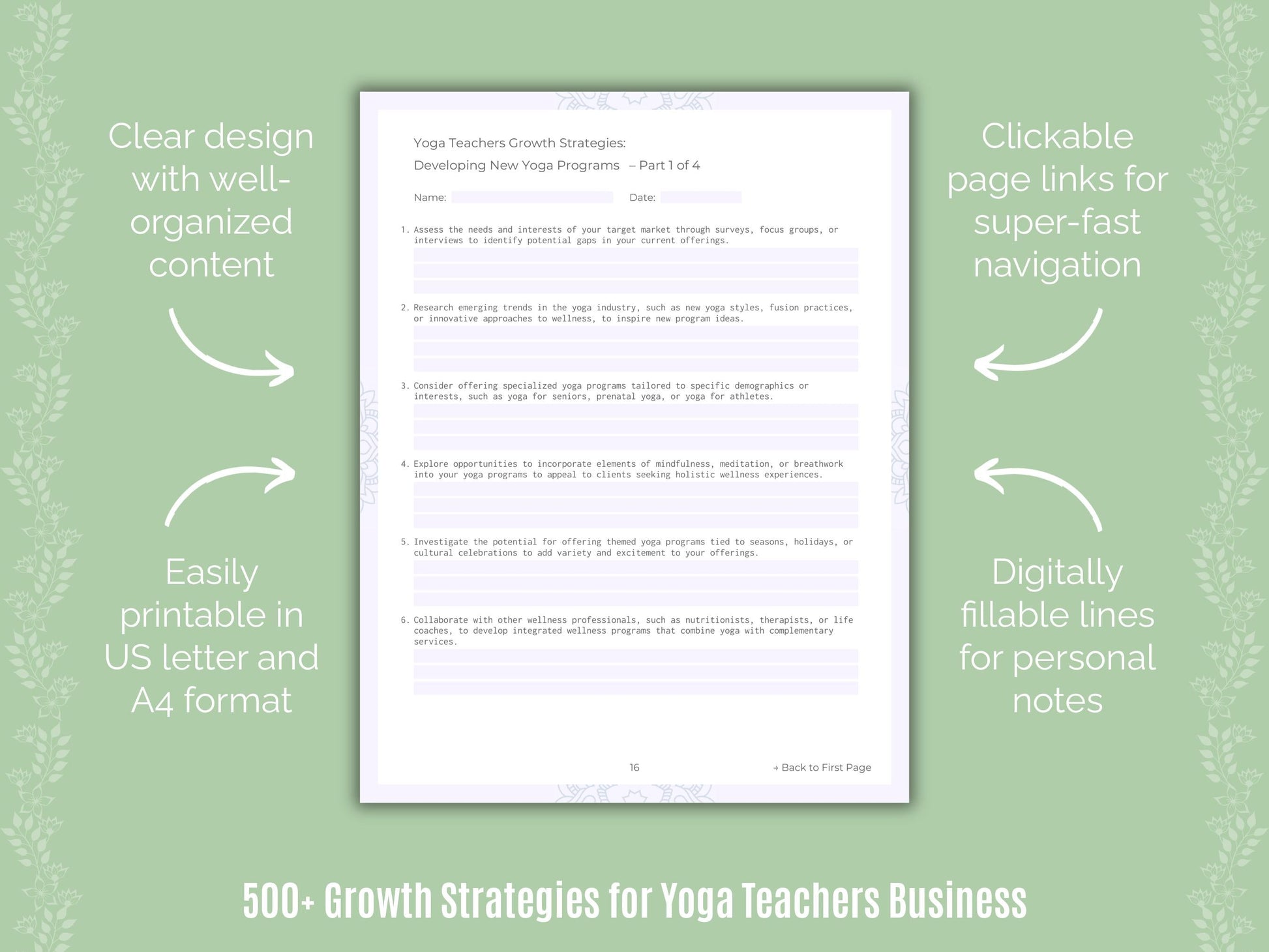 Yoga Teachers Business Templates