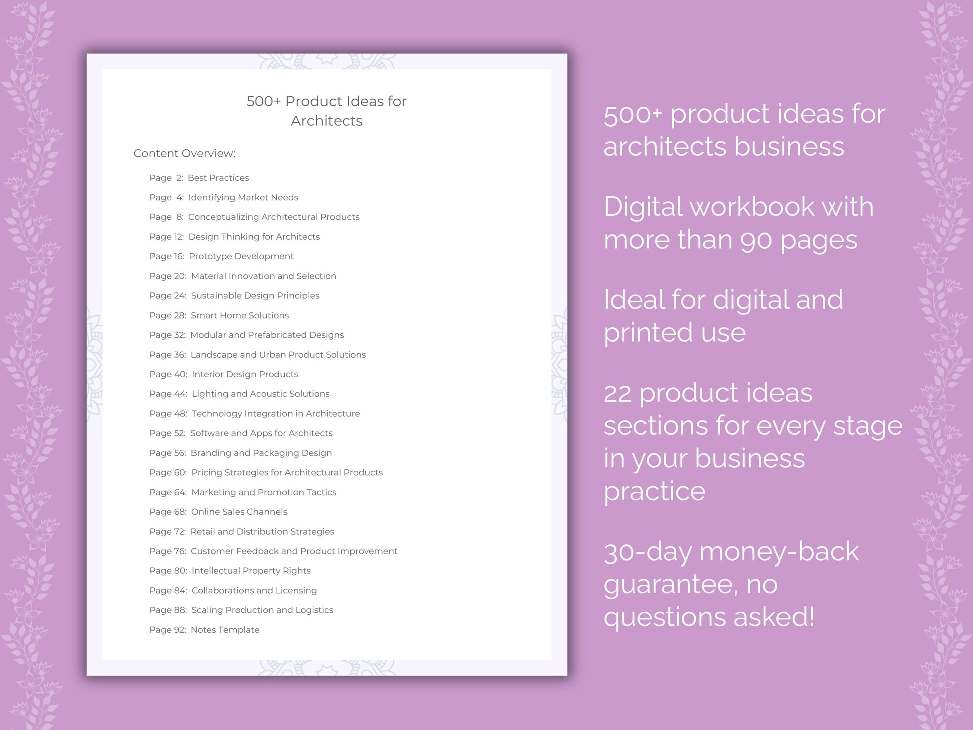 Architects Business Worksheets