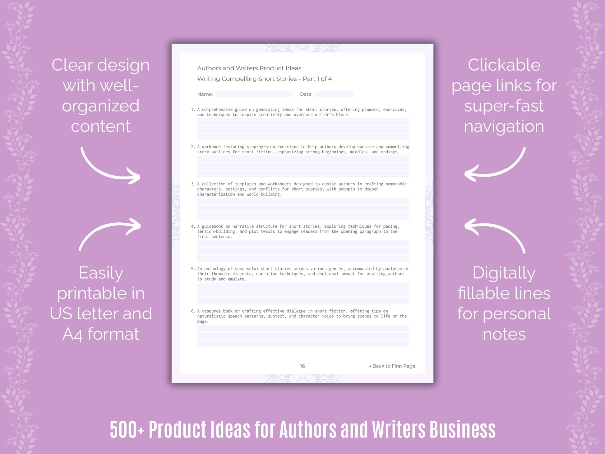 Authors and Writers Business Templates