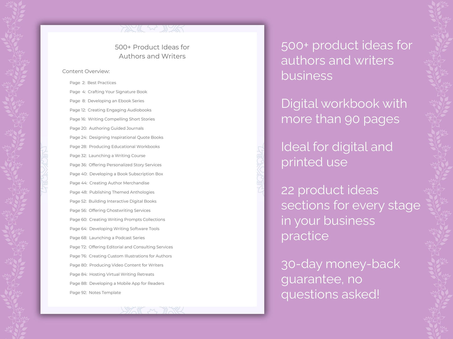 Authors and Writers Business Worksheets