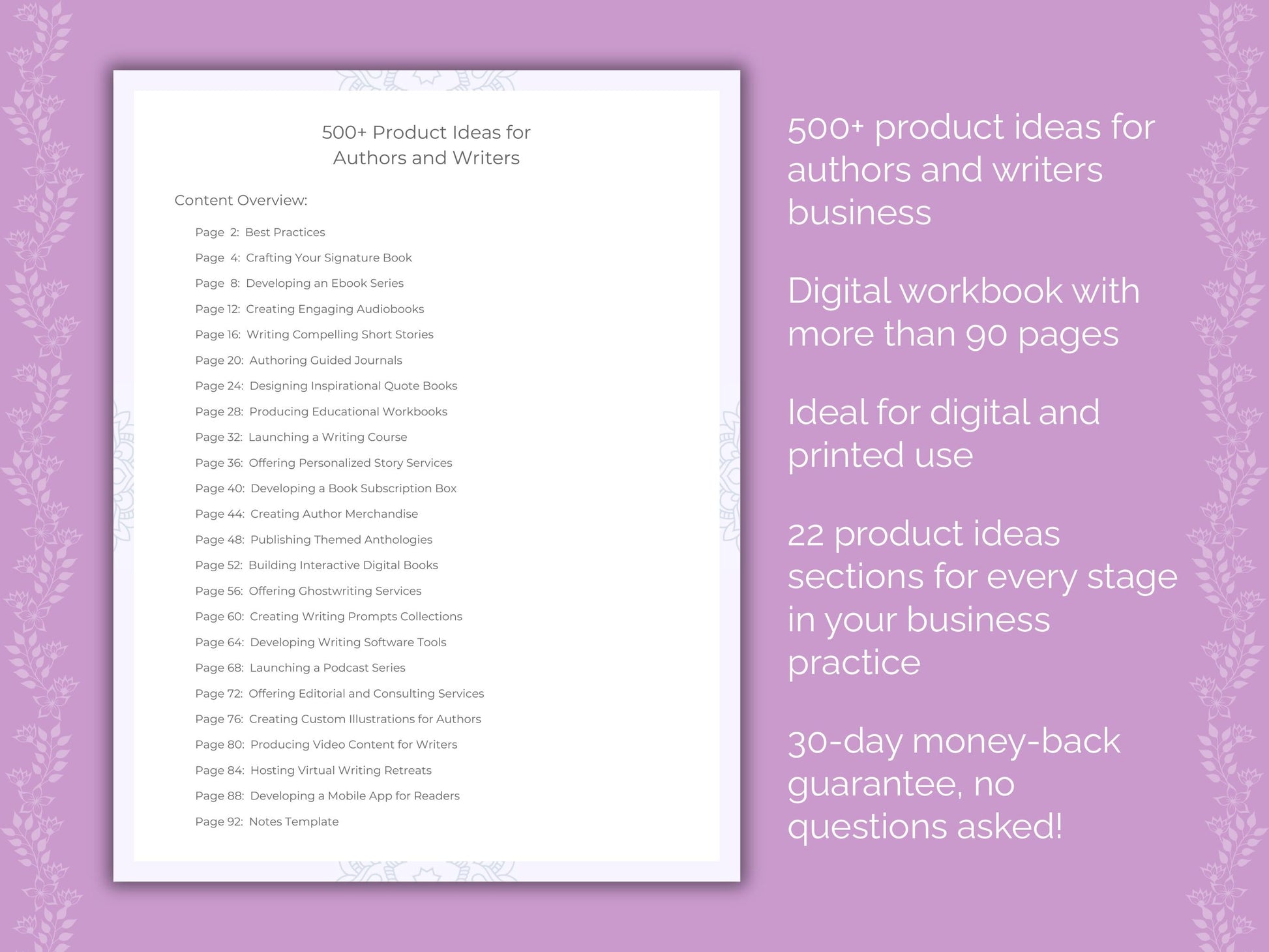 Authors and Writers Business Worksheets