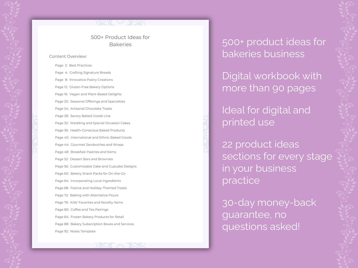 Bakeries Business Worksheets