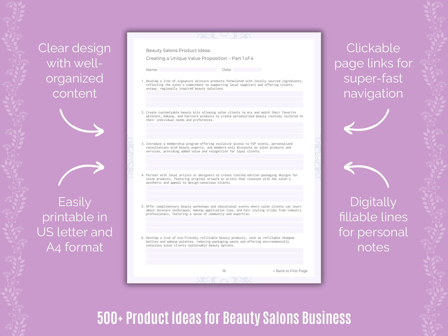 Beauty Salons Business Templates