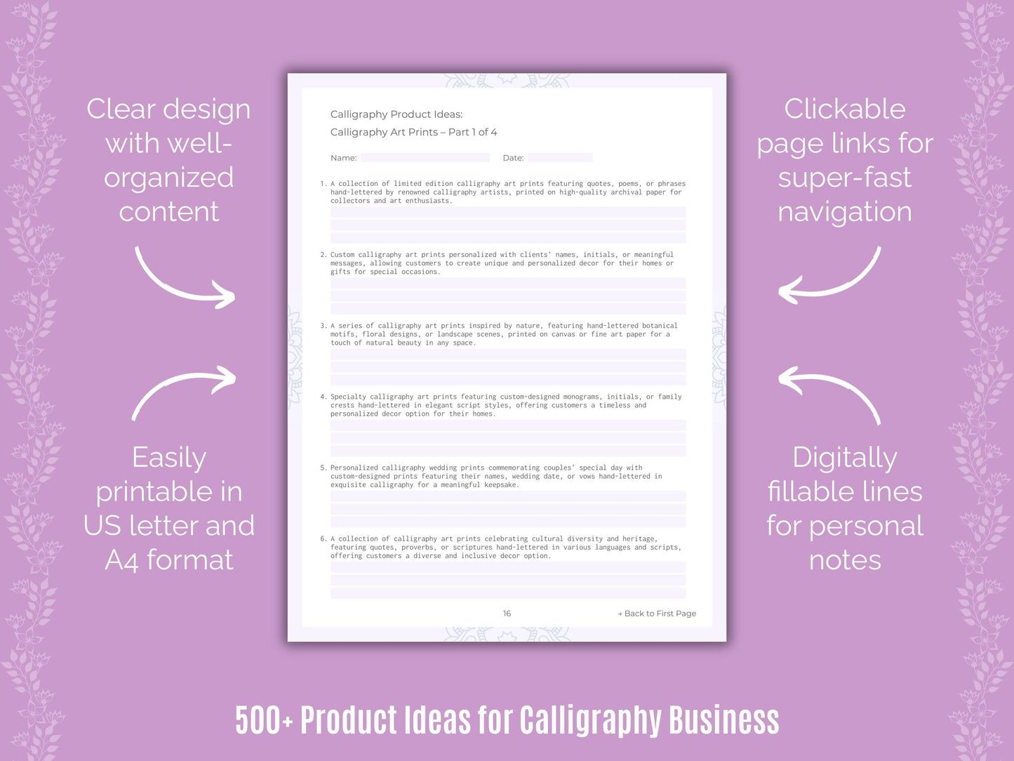 Calligraphy Business Templates