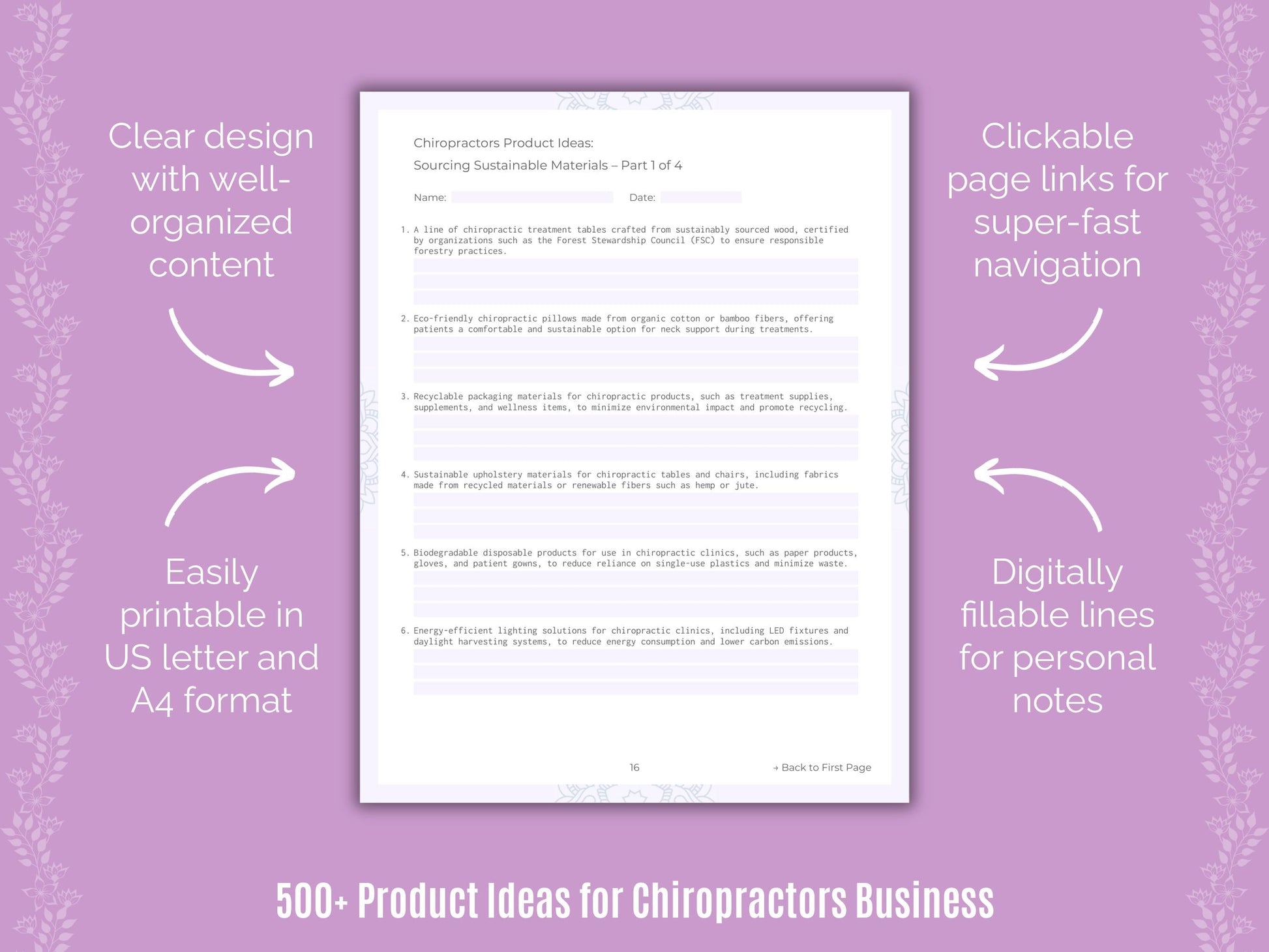 Chiropractors Business Templates