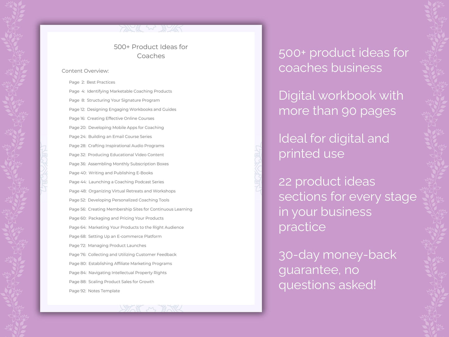 Coaches Business Worksheets