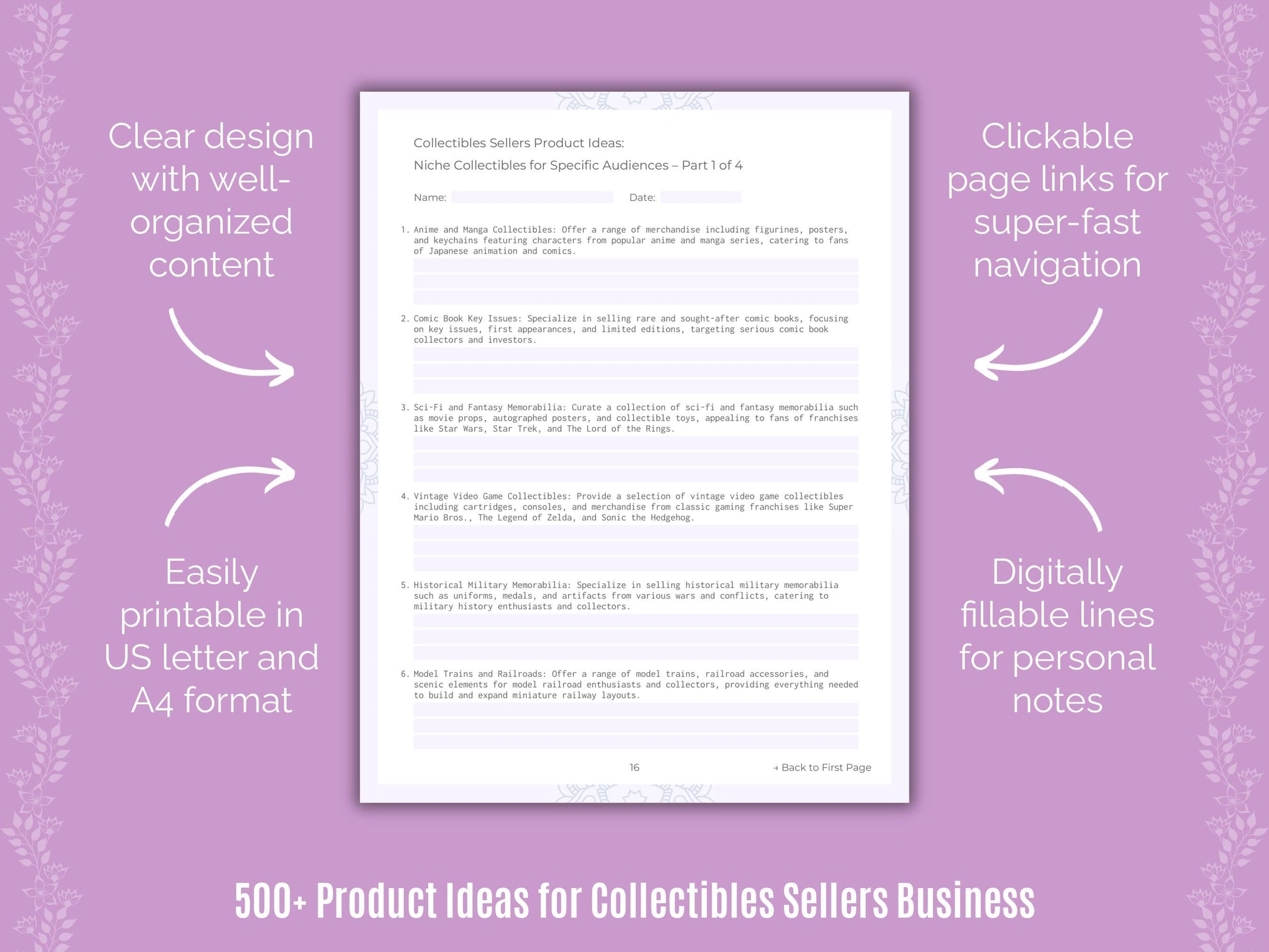 Collectibles Sellers Business Templates