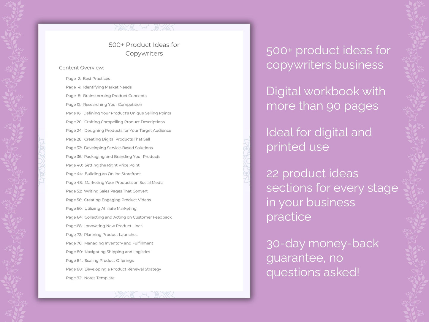 Copywriters Business Worksheets