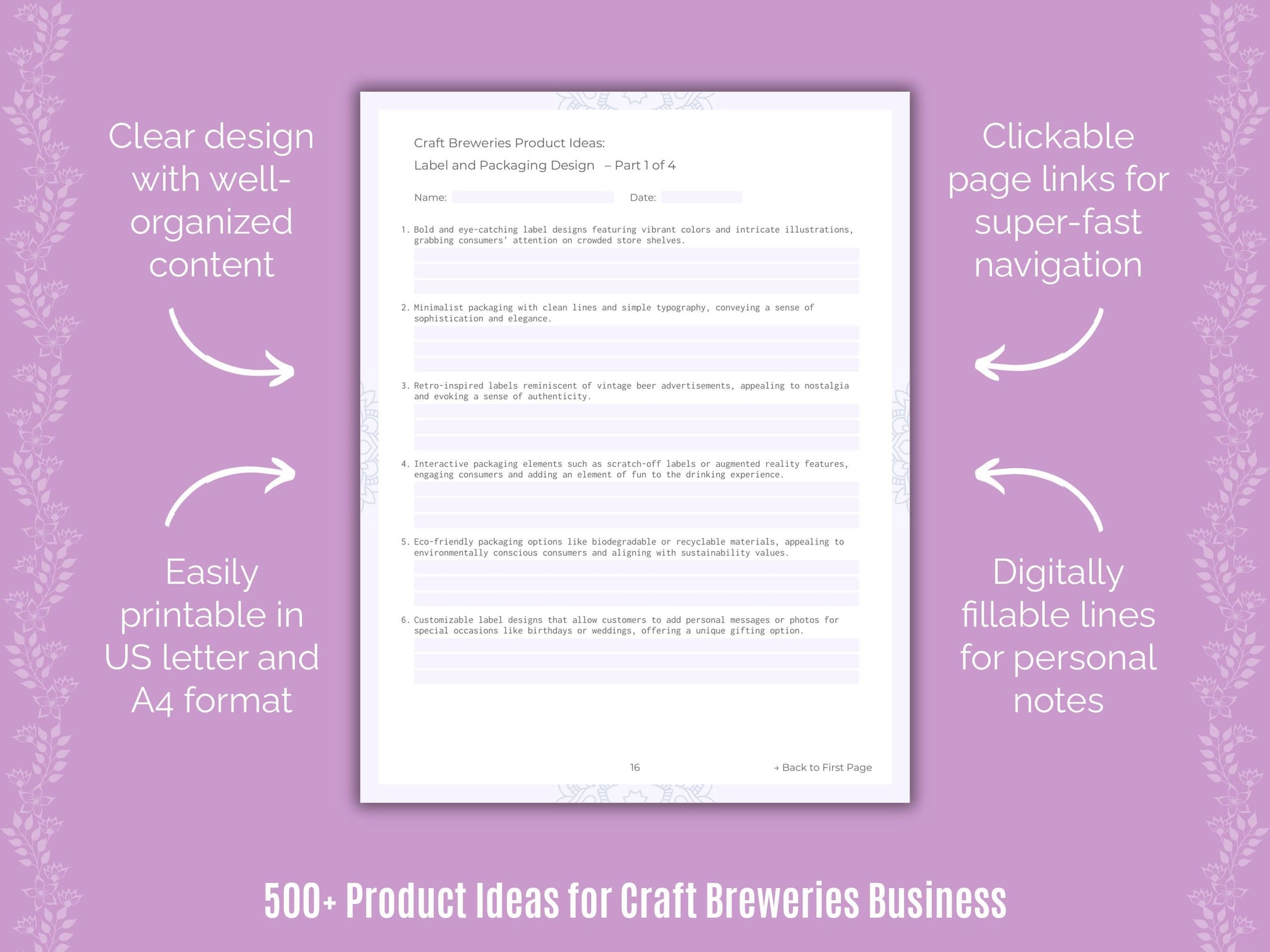 Craft Breweries Business Templates