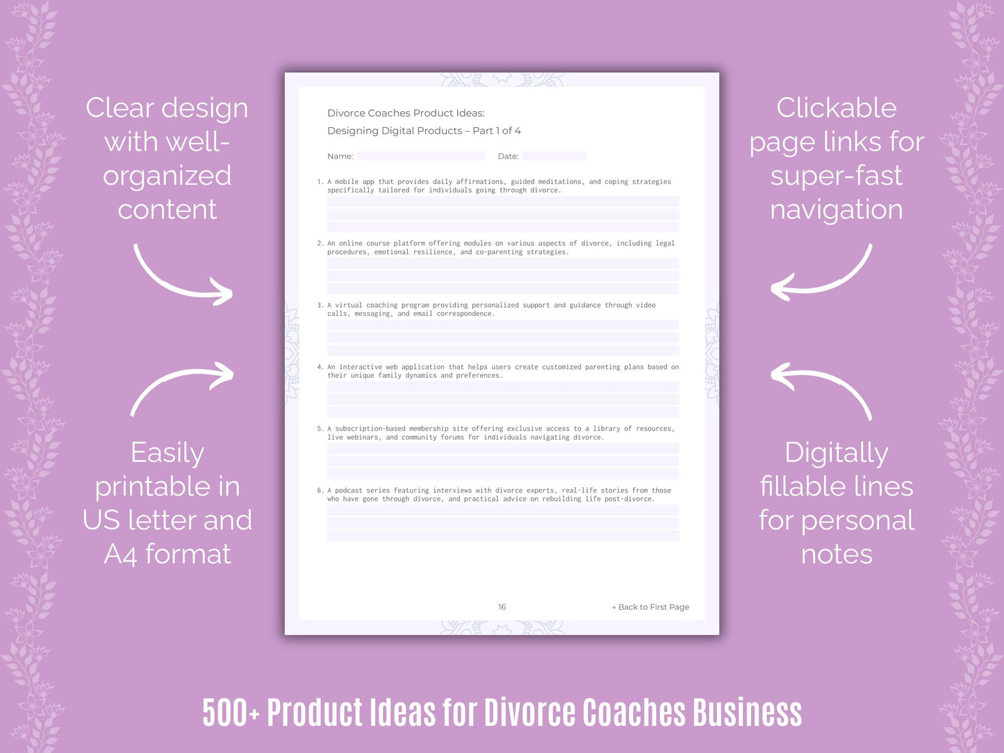 Divorce Coaches Business Templates