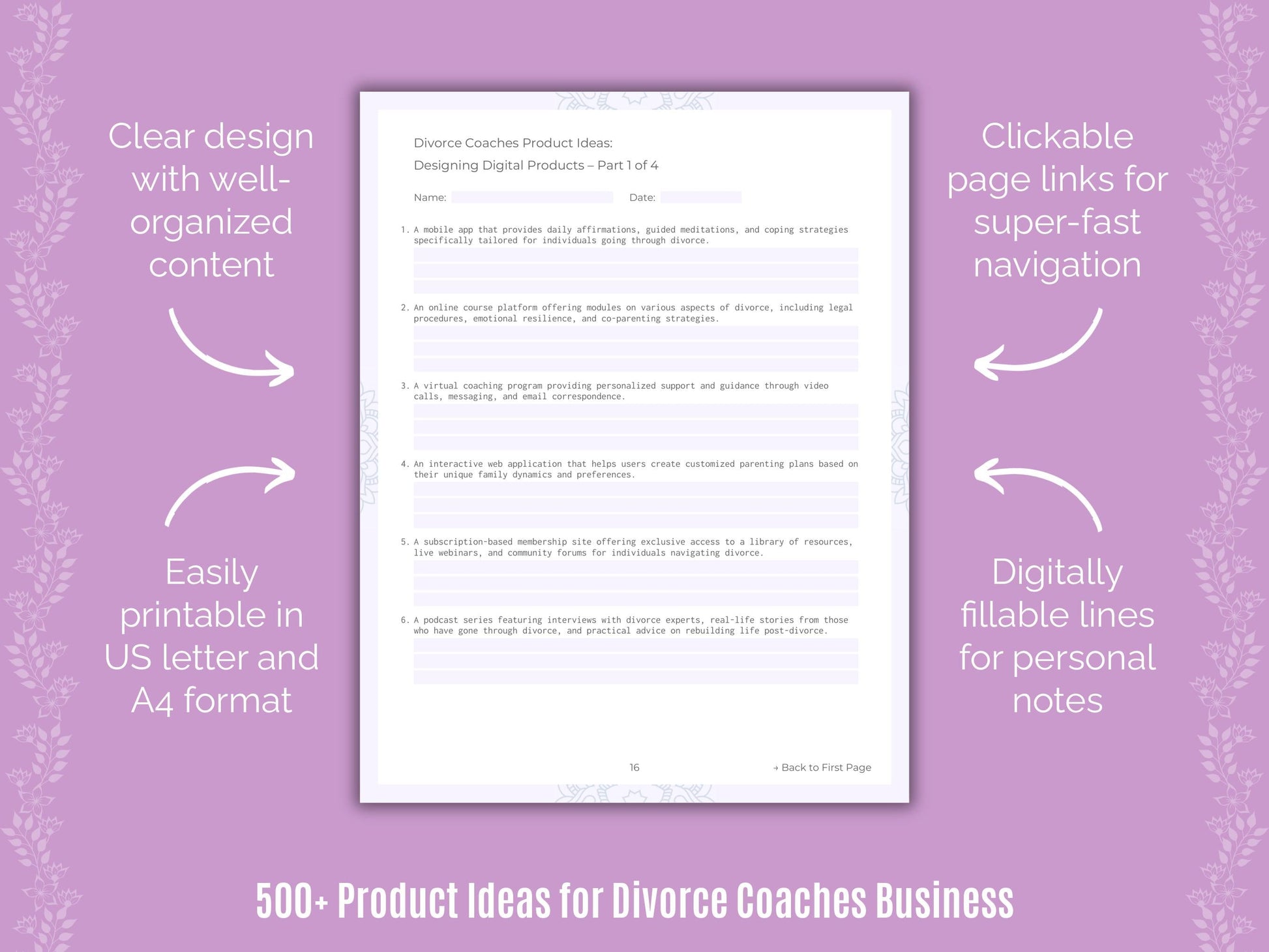 Divorce Coaches Business Templates