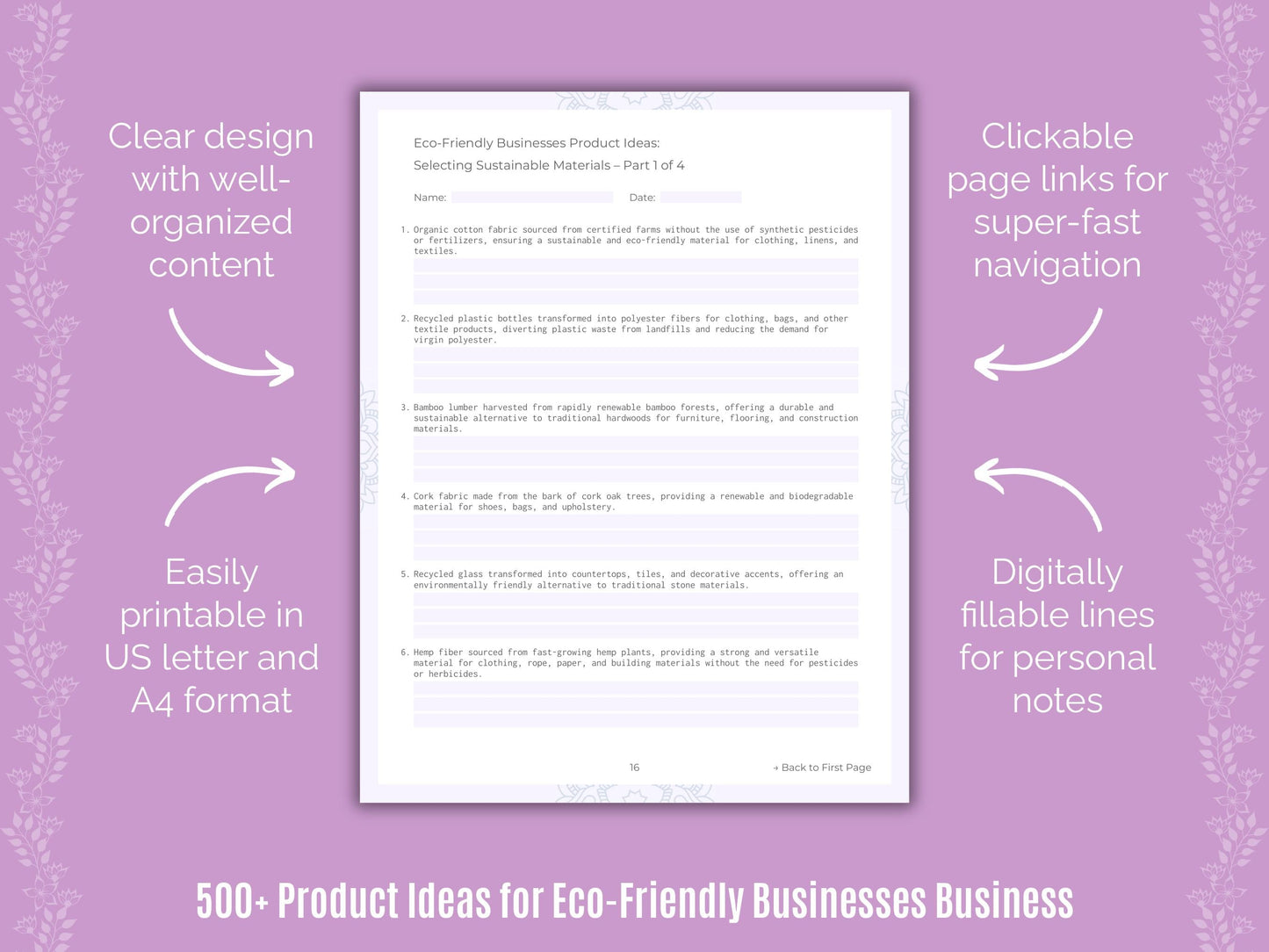 Eco-Friendly Businesses Business Templates