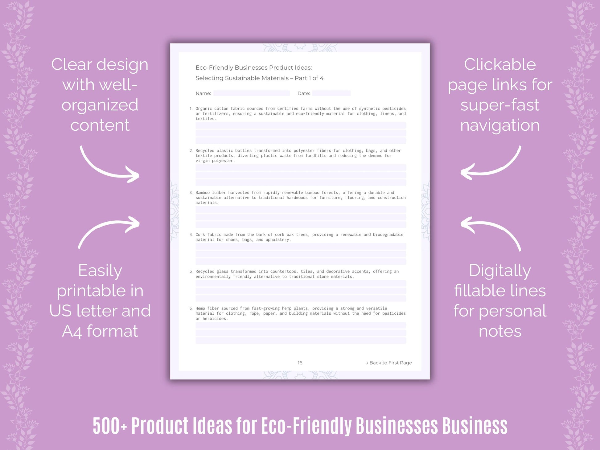 Eco-Friendly Businesses Business Templates