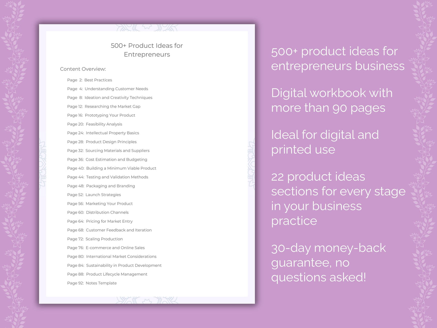 Entrepreneurs Business Worksheets