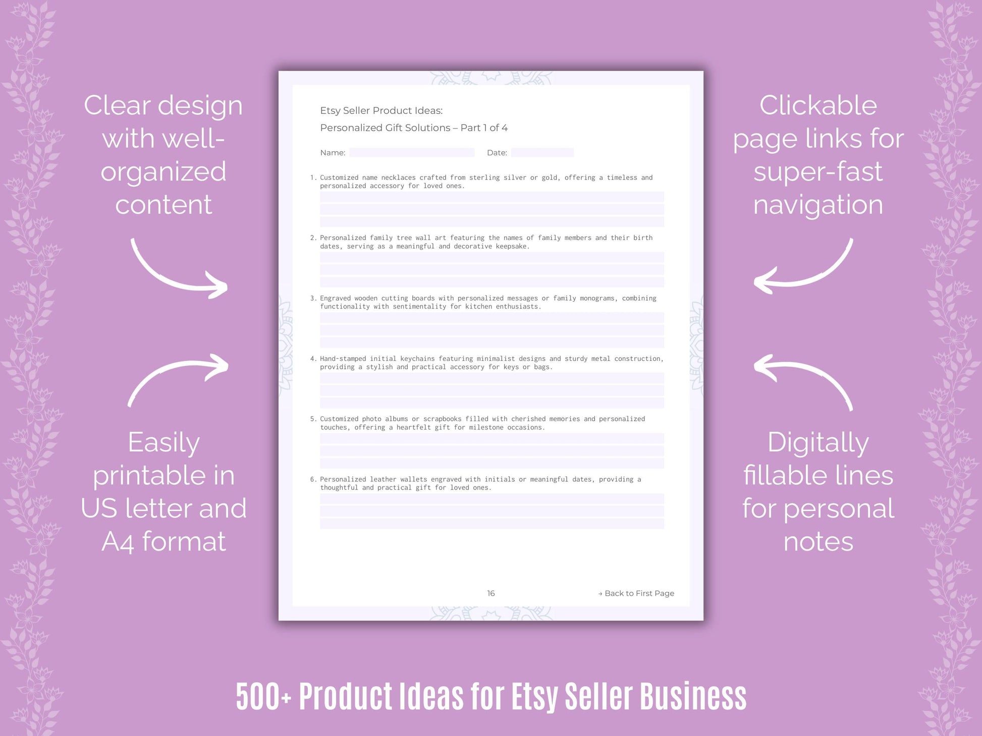 Etsy Seller Business Templates