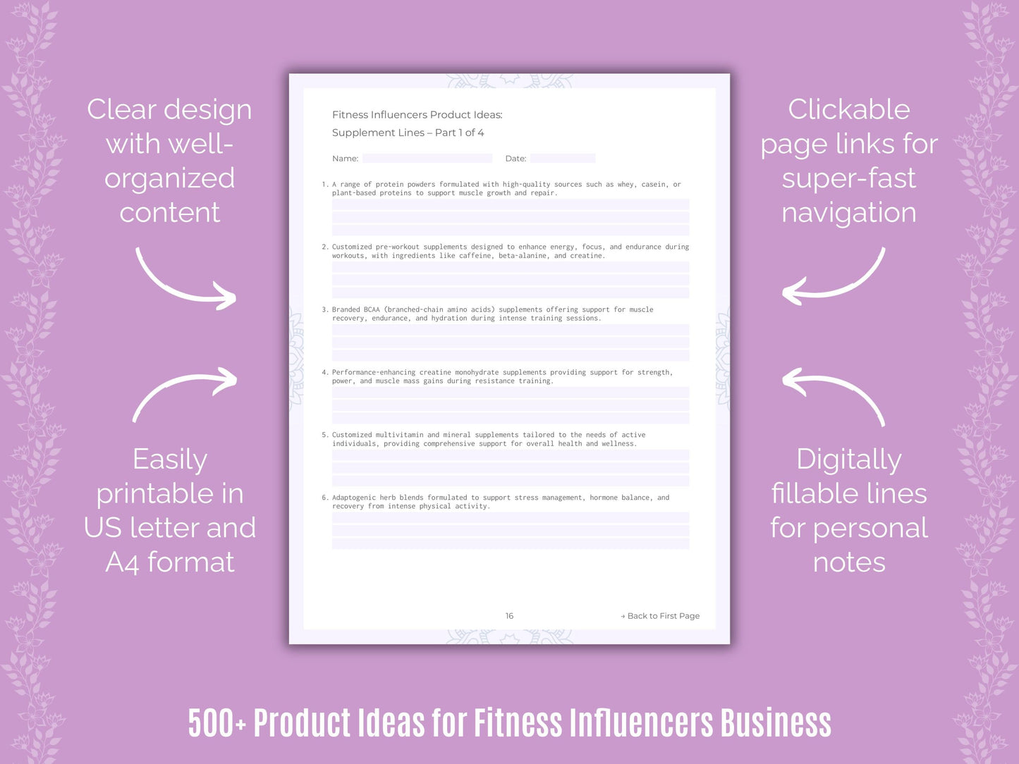 Fitness Influencers Business Templates