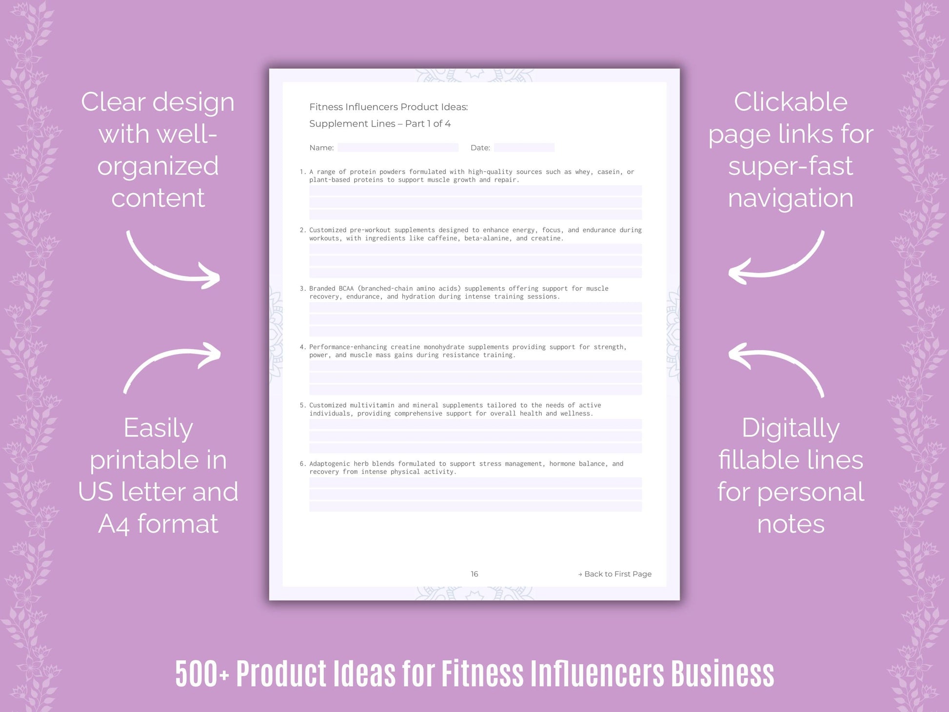 Fitness Influencers Business Templates