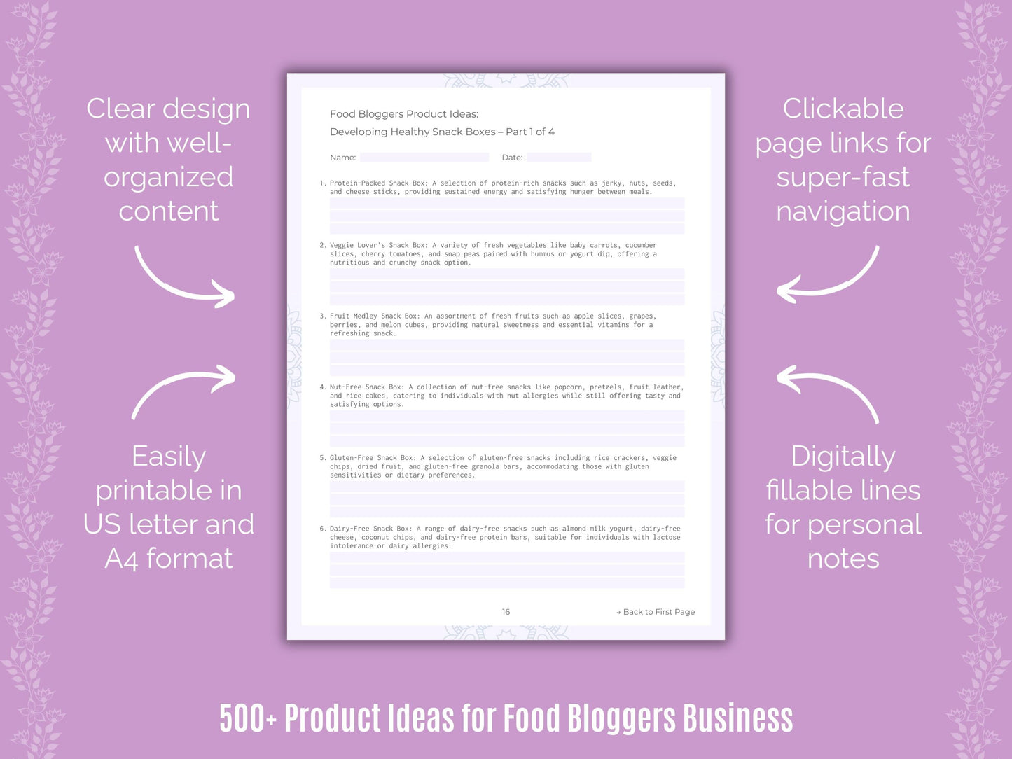 Food Bloggers Business Templates