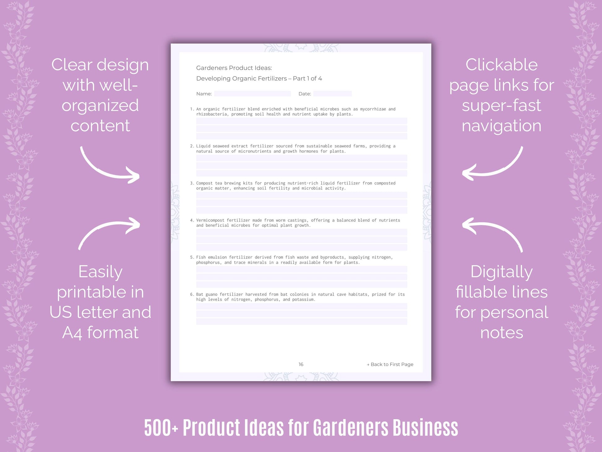 Gardeners Business Templates