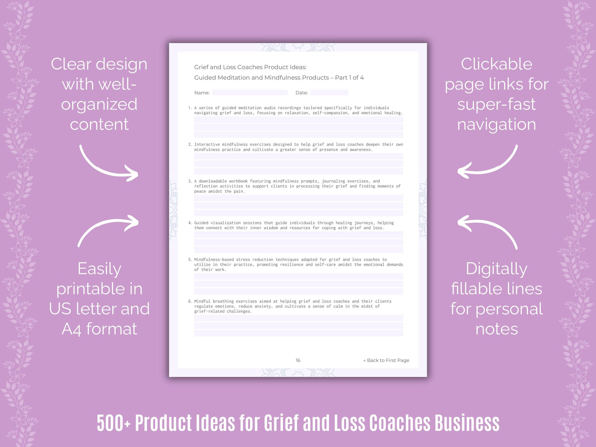 Grief and Loss Coaches Business Templates