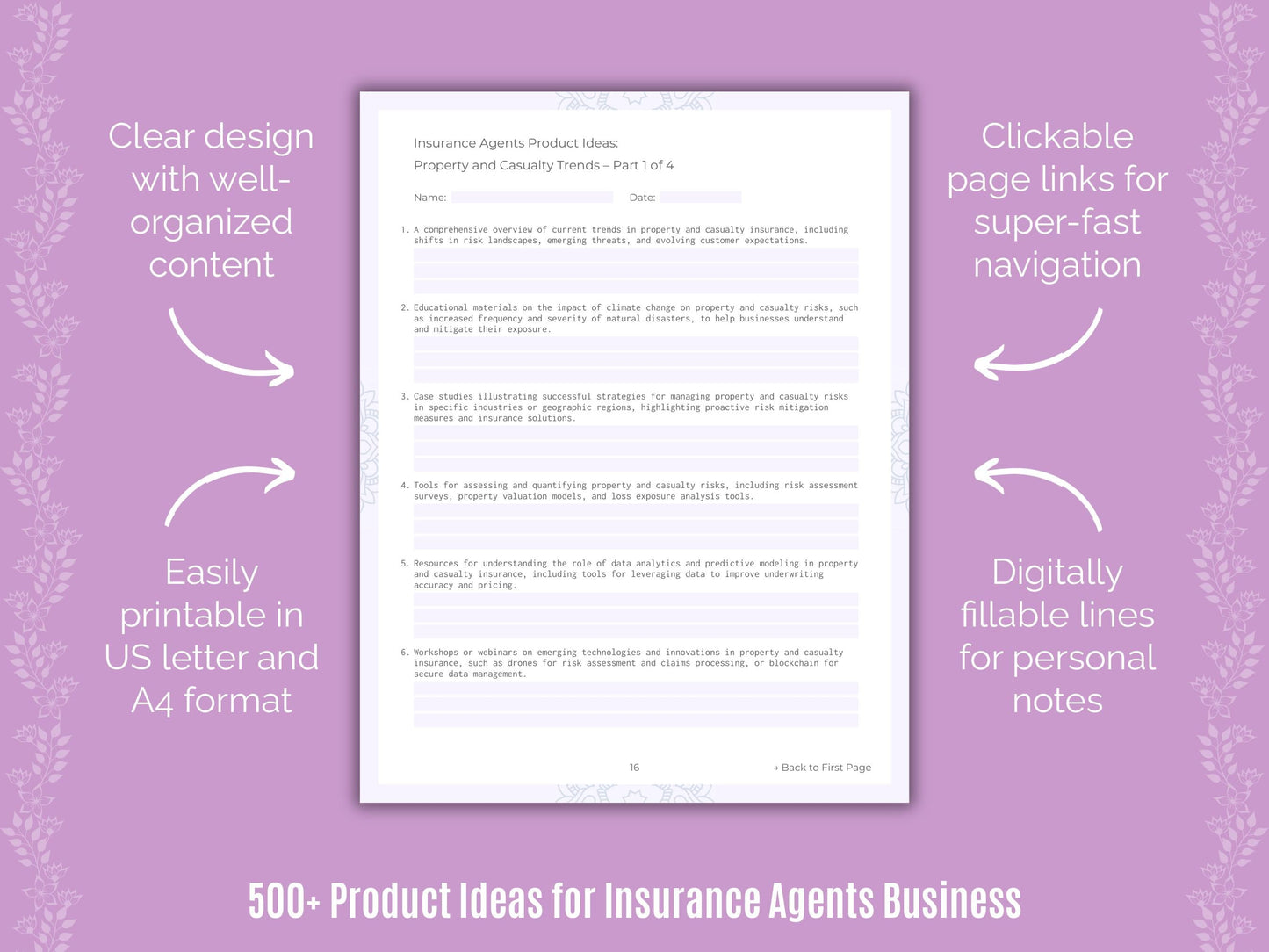 Insurance Agents Business Templates