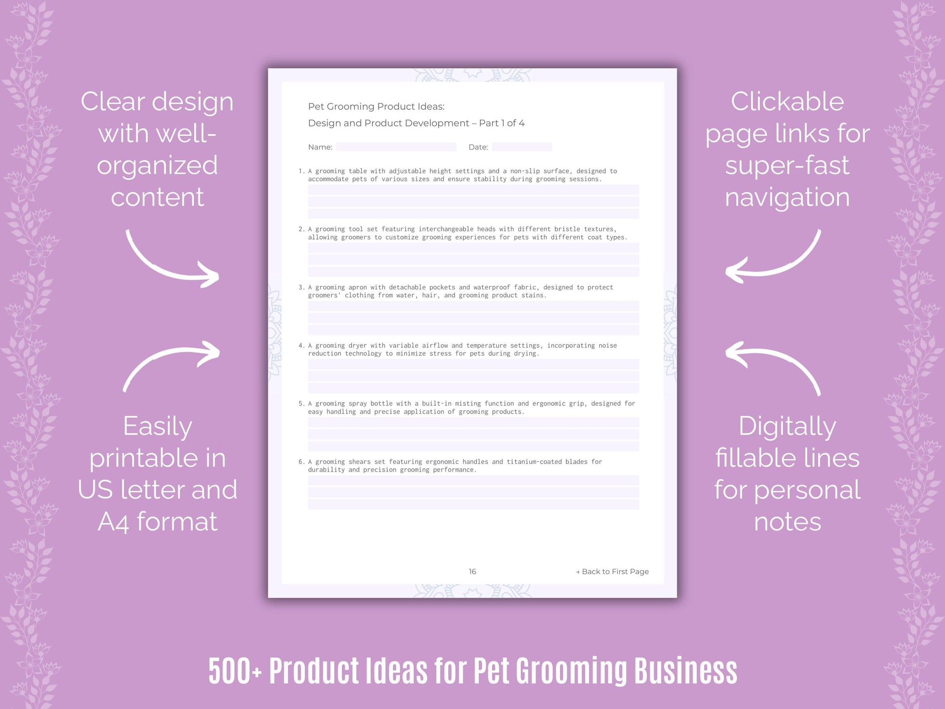 Pet Grooming Business Templates