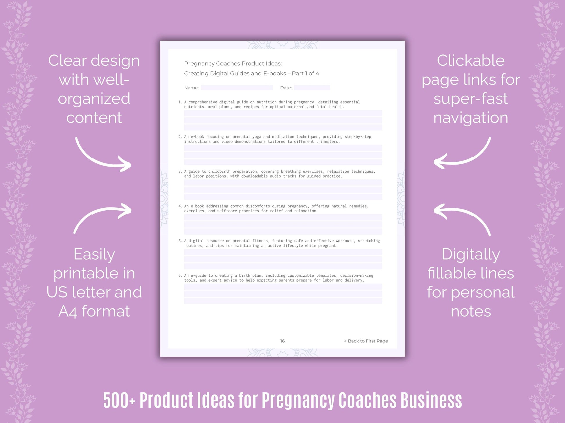 Pregnancy Coaches Business Templates