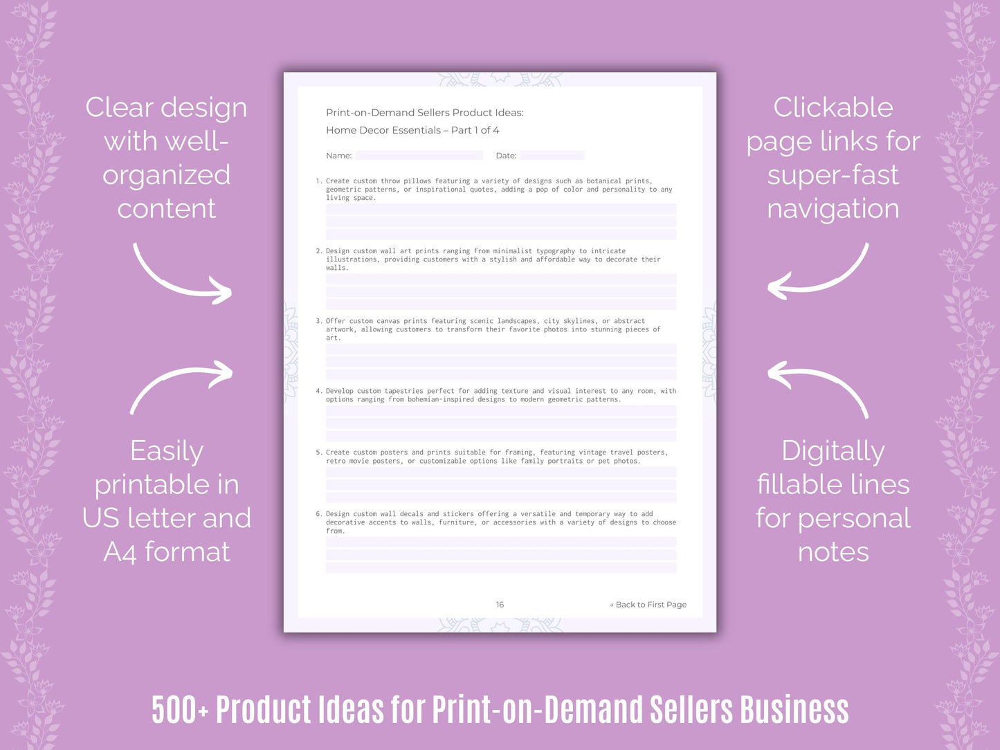 Print-on-Demand Sellers Business Templates