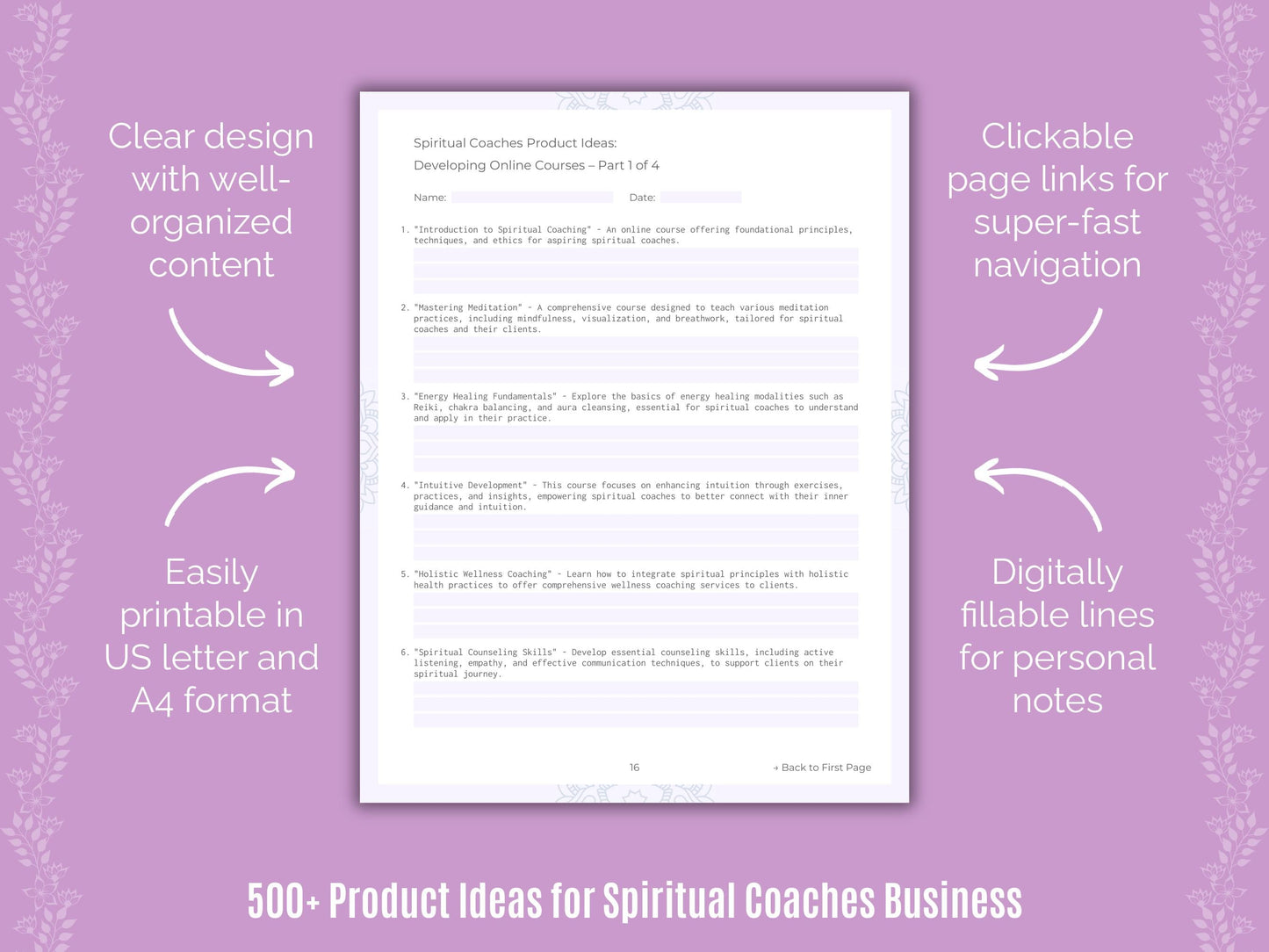 Spiritual Coaches Business Templates